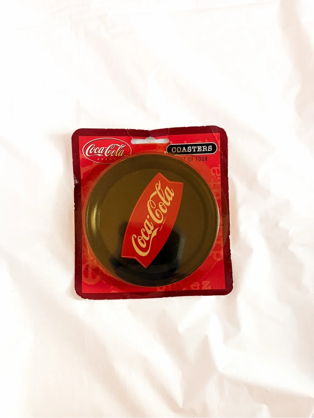 Vintage 2001 Coca-Cola Coke Brand Coasters Set of 4 Sealed Licensed NOS
